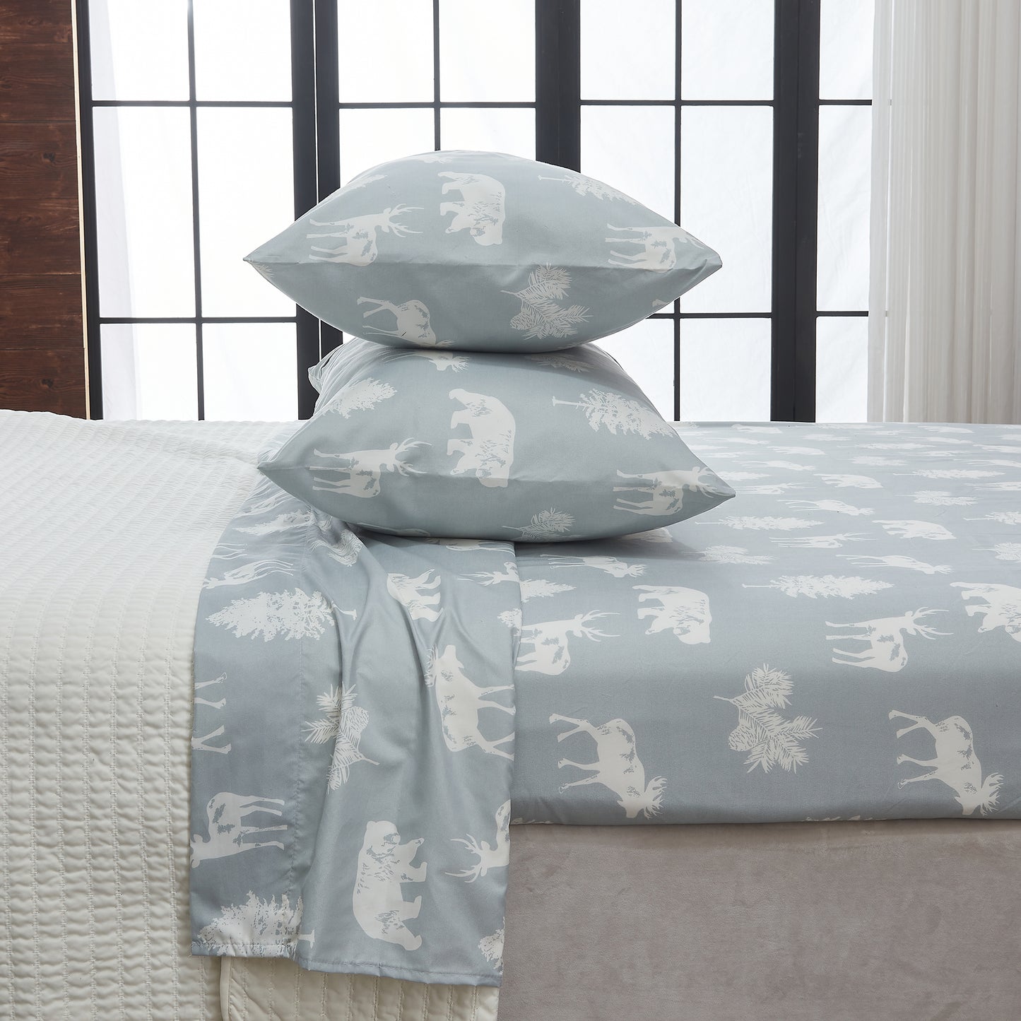 4-Piece Lodge Microfiber Sheet - Mountain Ridge Collection