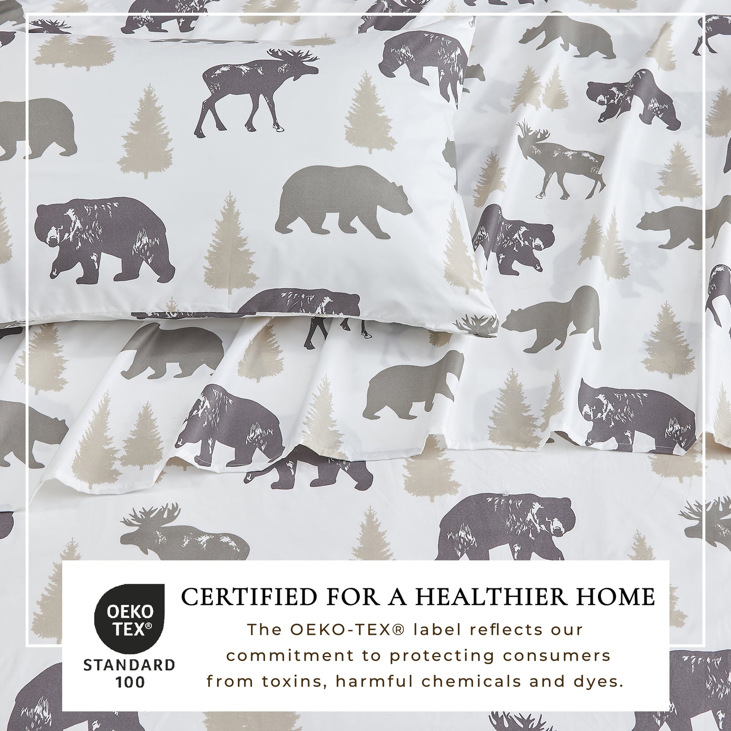 4-Piece Lodge Microfiber Sheet - Mountain Ridge Collection