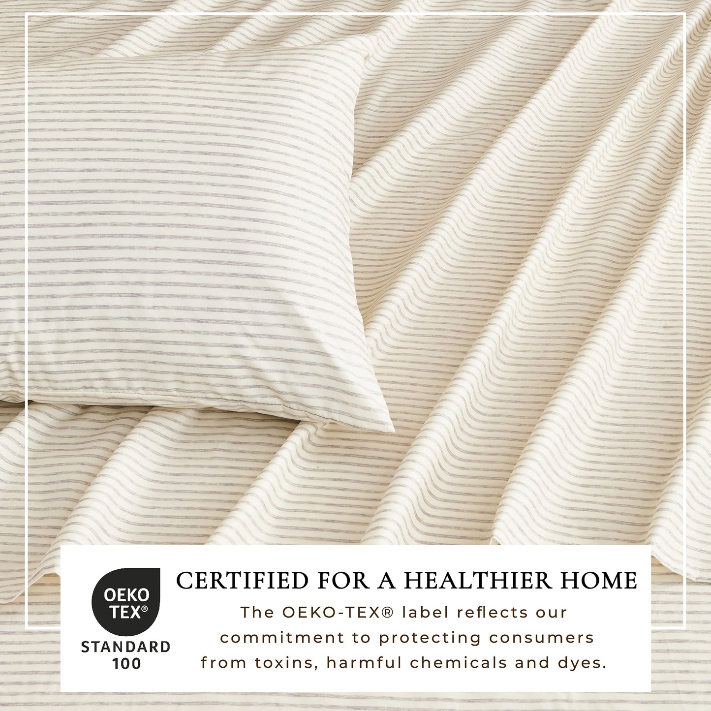 Striped Microfiber Sheet Set - Evette Collection