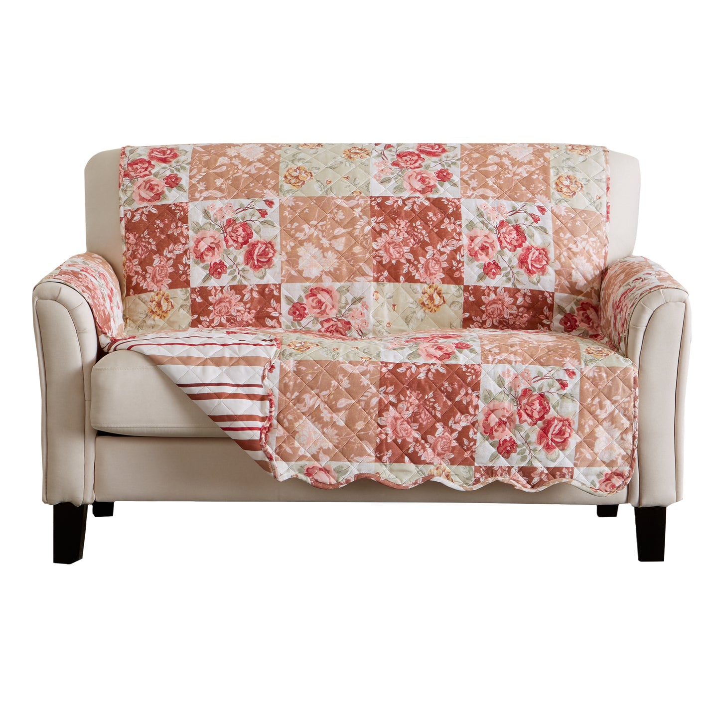 Reversible Floral Patchwork Furniture Protector - Maribel Collection
