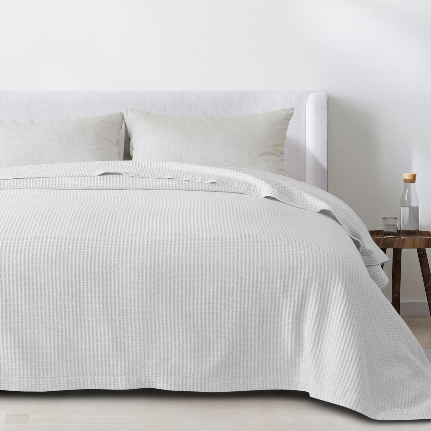 100% Cotton Waffle Weave Blanket - Mikala Collection