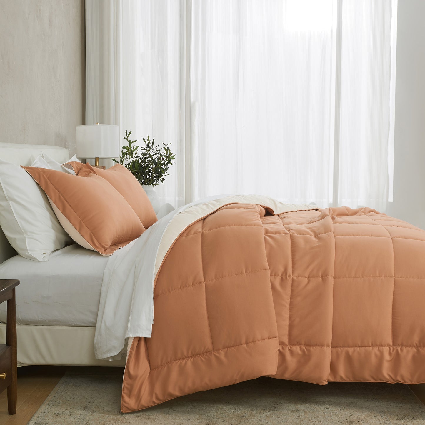 Reversible Christmas Comforter and Sham Set - Holiday / Lodge Odette Collection