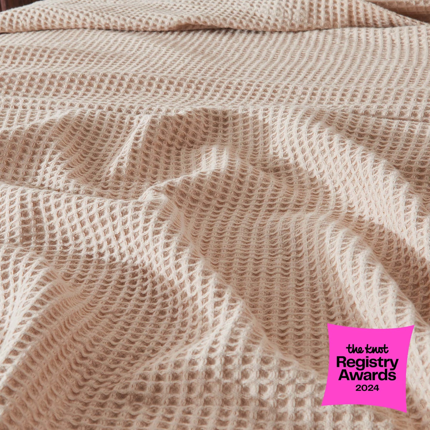 100% Cotton Waffle Weave Blanket - Mikala Collection