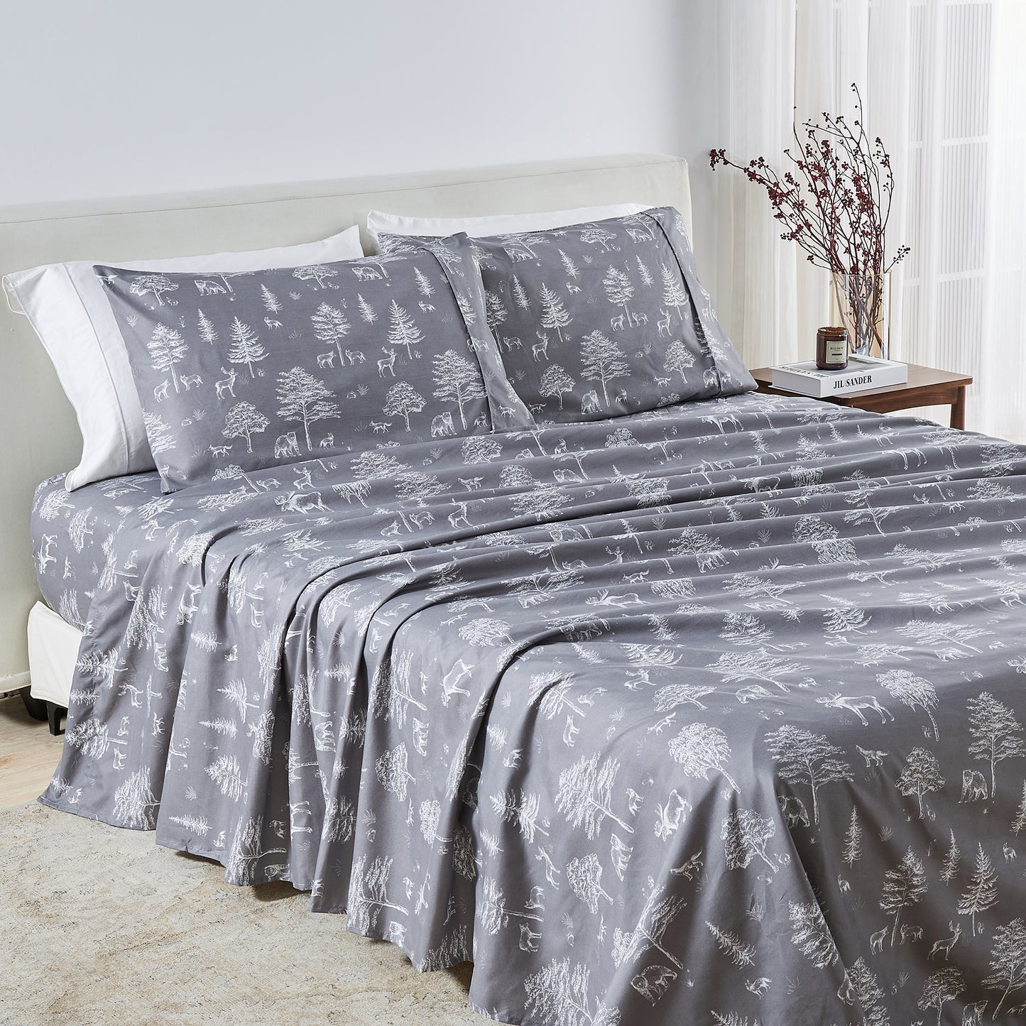 4-Piece Lodge Microfiber Sheet - Mountain Ridge Collection