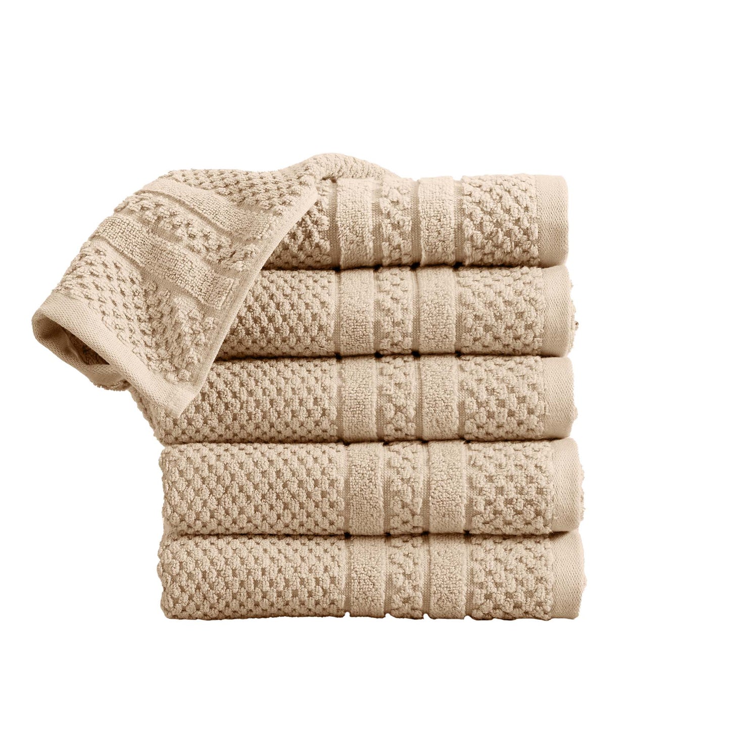 100% Cotton Checkered Jacquard Bath Towel Set - Giuliana Collection