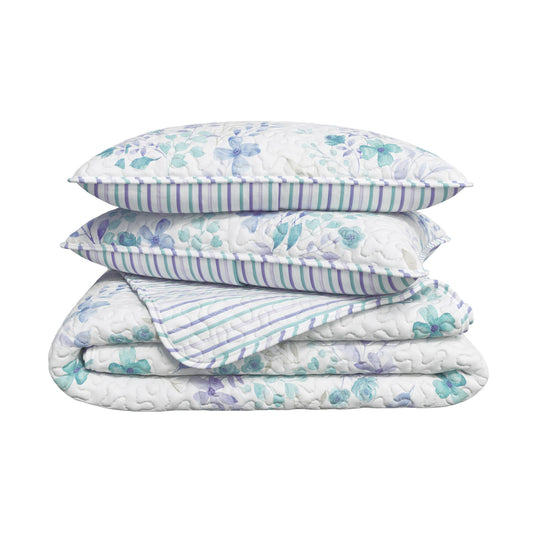 April Morning Floral Quilt Set