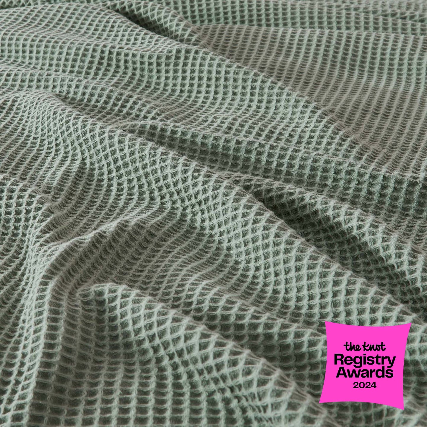 100% Cotton Waffle Weave Blanket - Mikala Collection