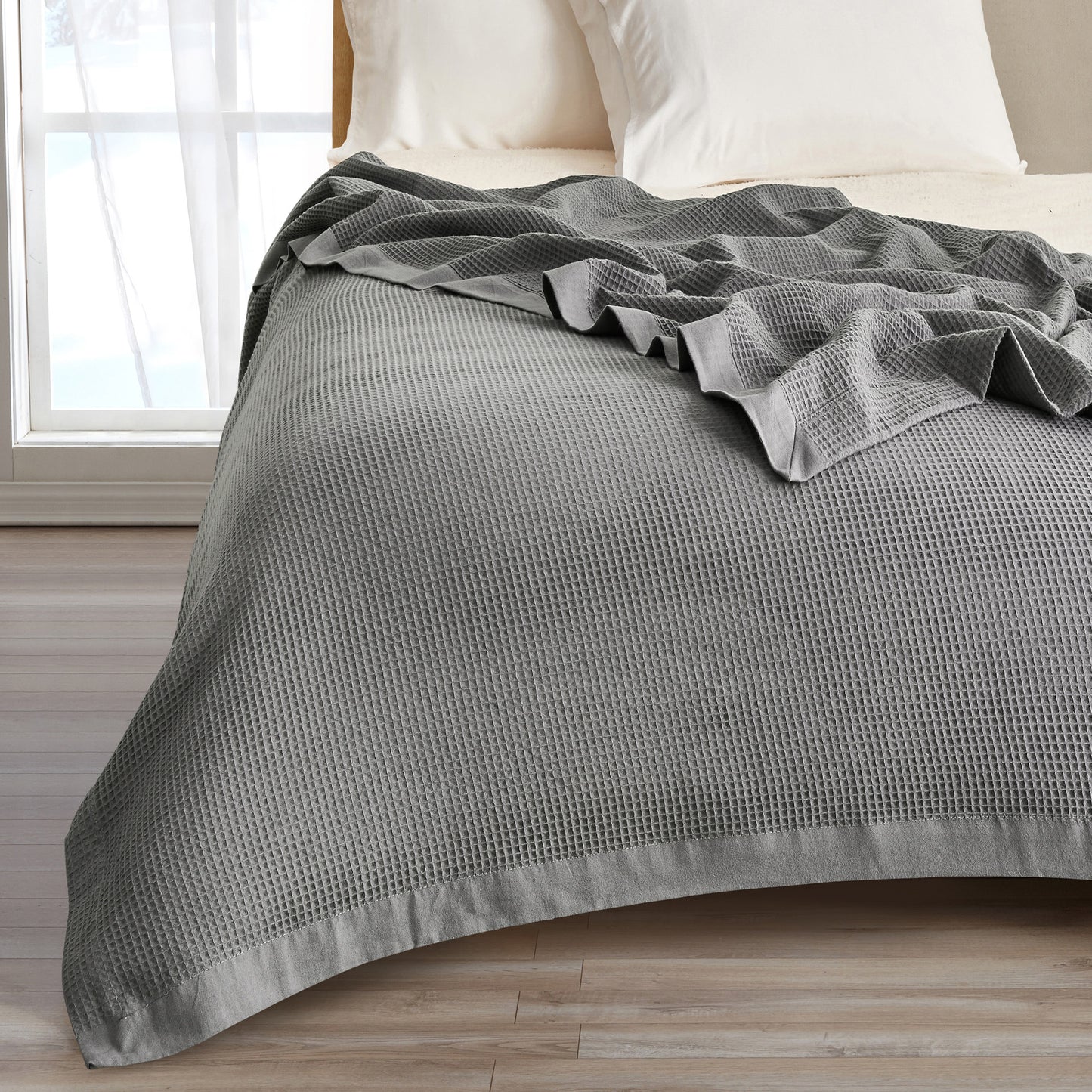 100% Cotton Lightweight Waffle Weave Blanket - Hazel Collection
