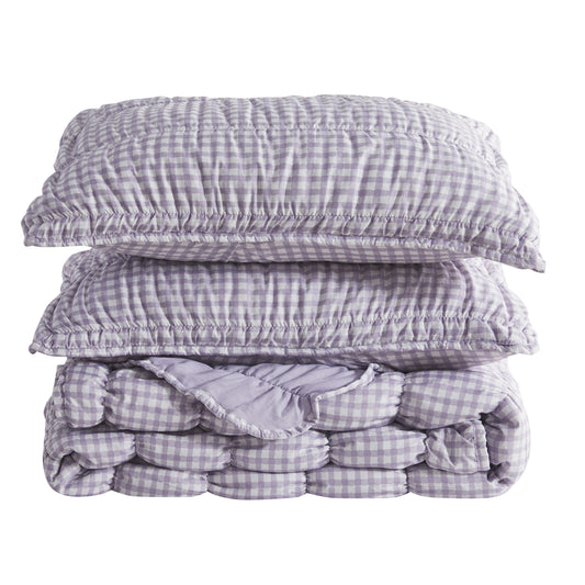 Gingham Printed Quilt Set - Gingham Collection