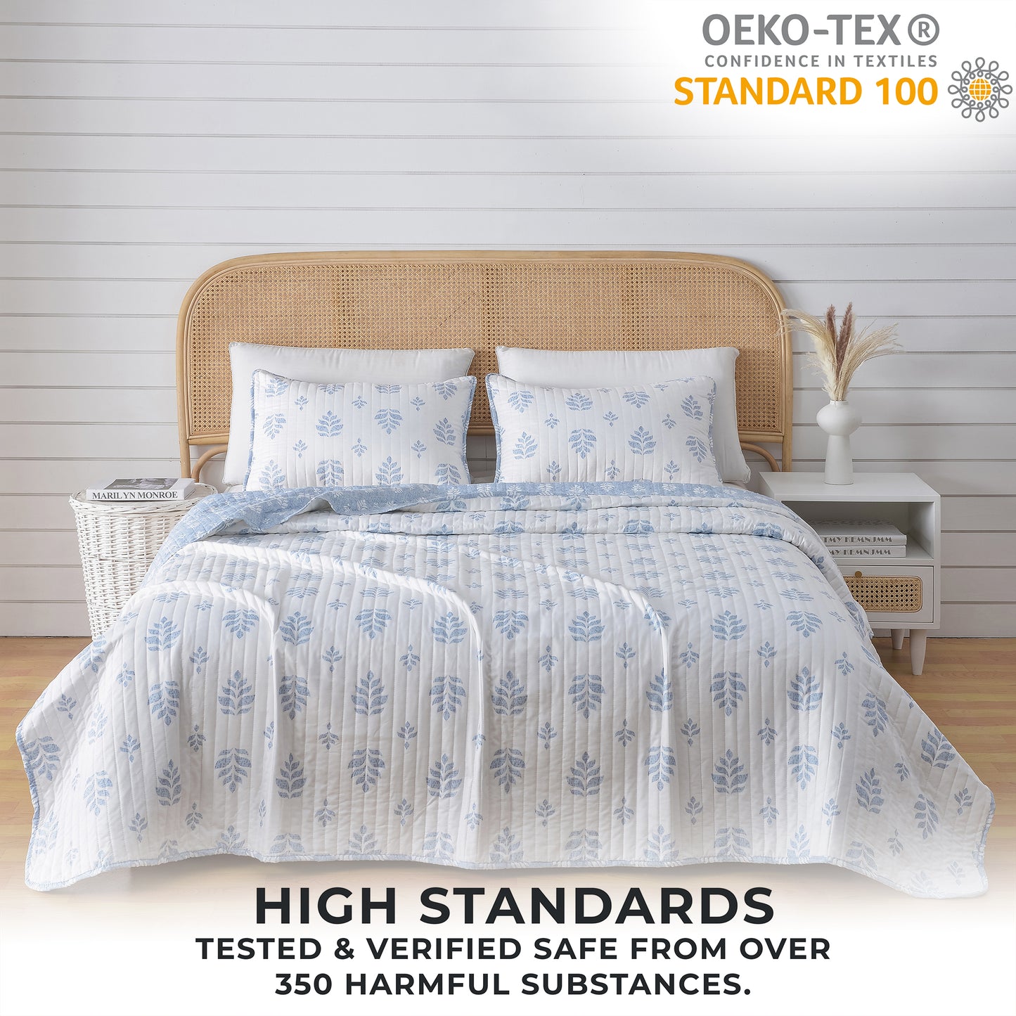 3-Piece French Floral Quilt - Colette Collection