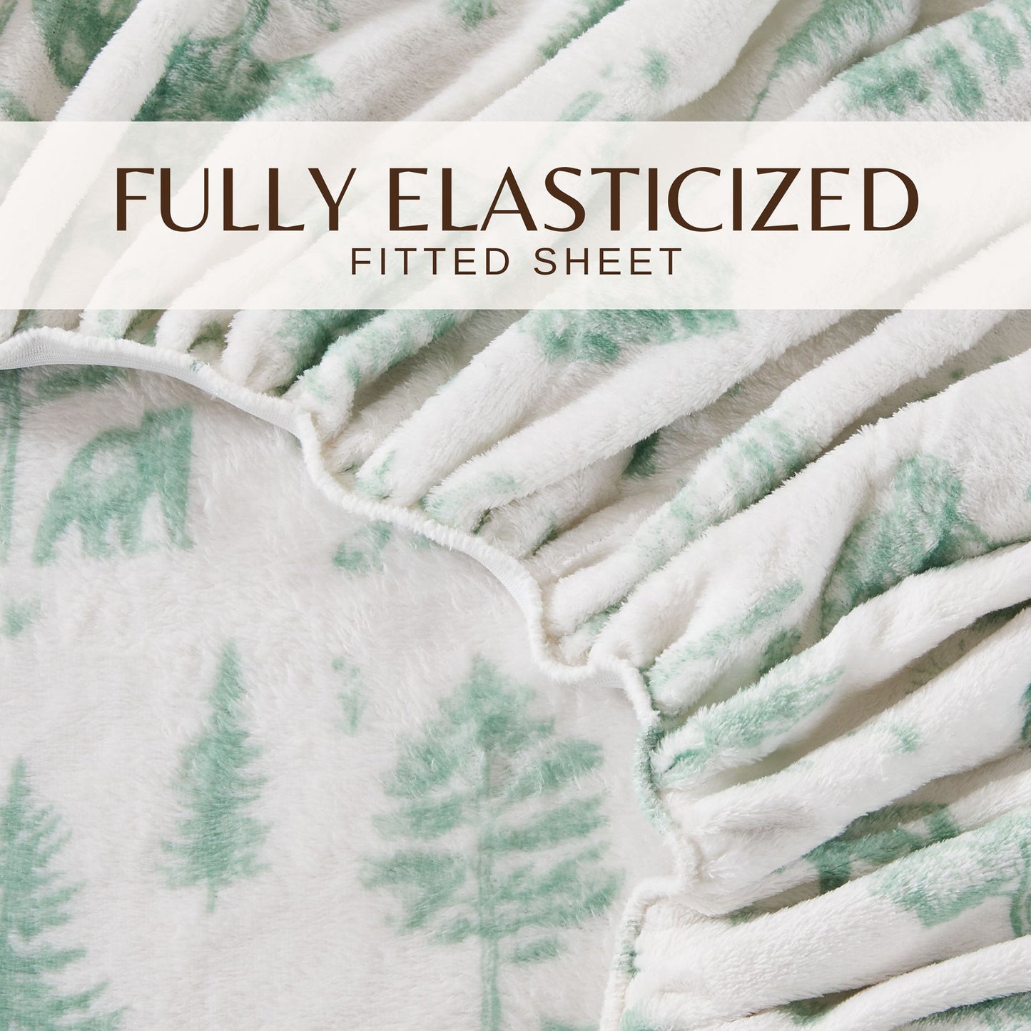 4-Piece Winter Printed Plush Sheet - Velvet Luxe Collection