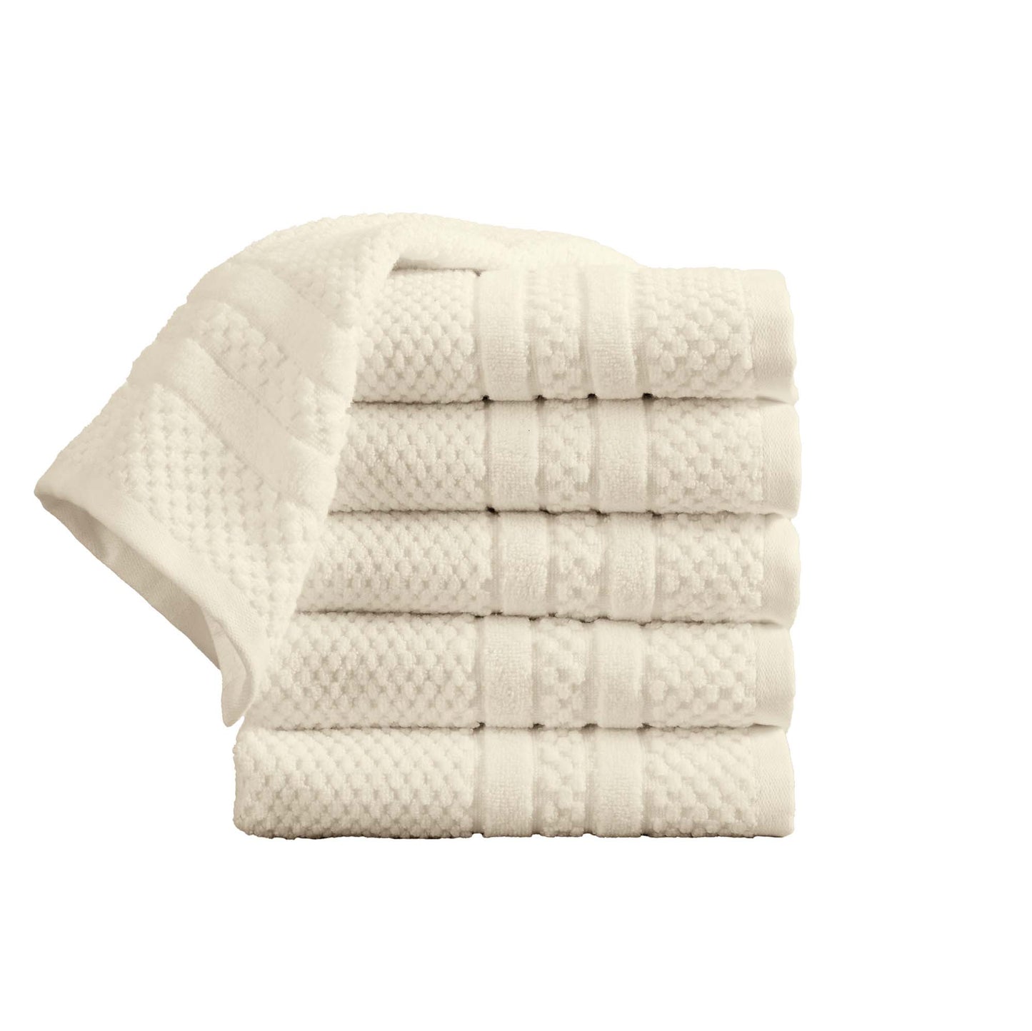 100% Cotton Checkered Jacquard Bath Towel Set - Giuliana Collection