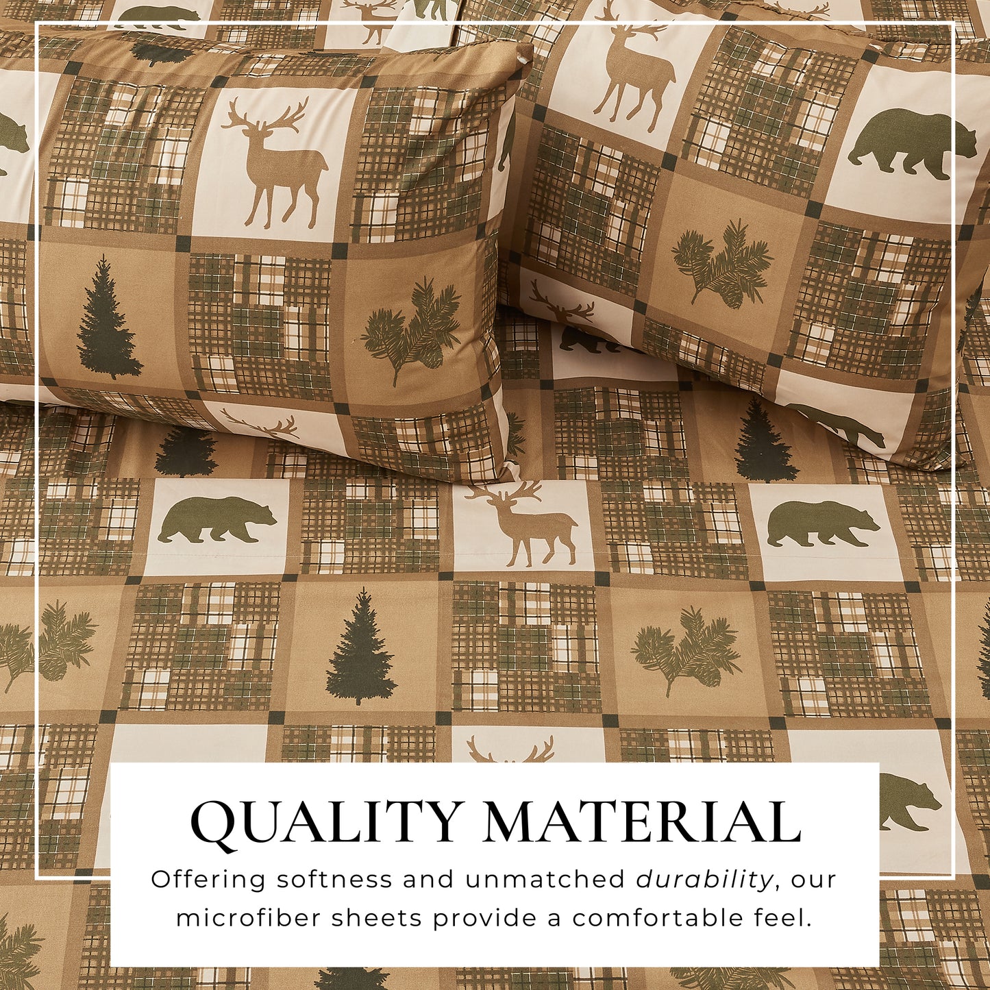 4-Piece Lodge Microfiber Sheet - Mountain Ridge Collection