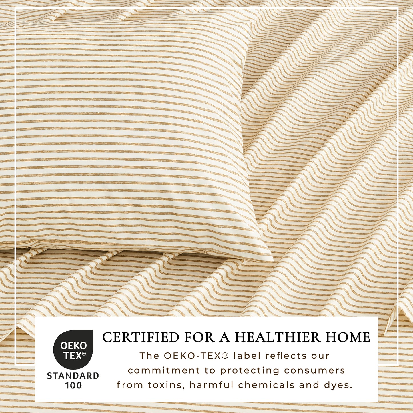 Striped Microfiber Sheet Set - Evette Collection