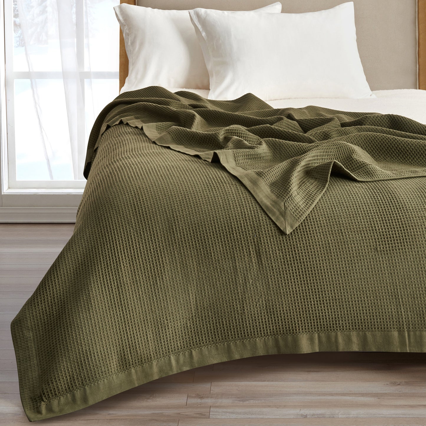 100% Cotton Lightweight Waffle Weave Blanket - Hazel Collection