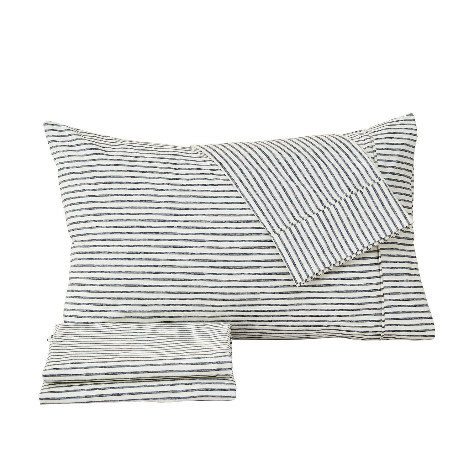Striped Microfiber Sheet Set - Evette Collection