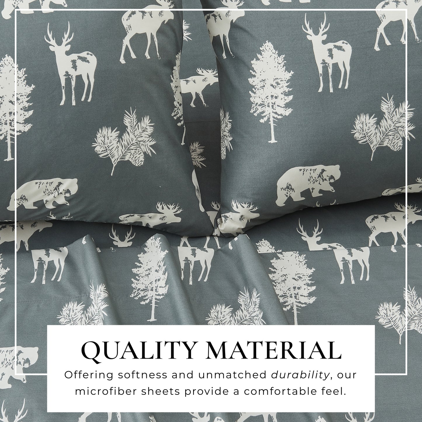 4-Piece Lodge Microfiber Sheet - Mountain Ridge Collection