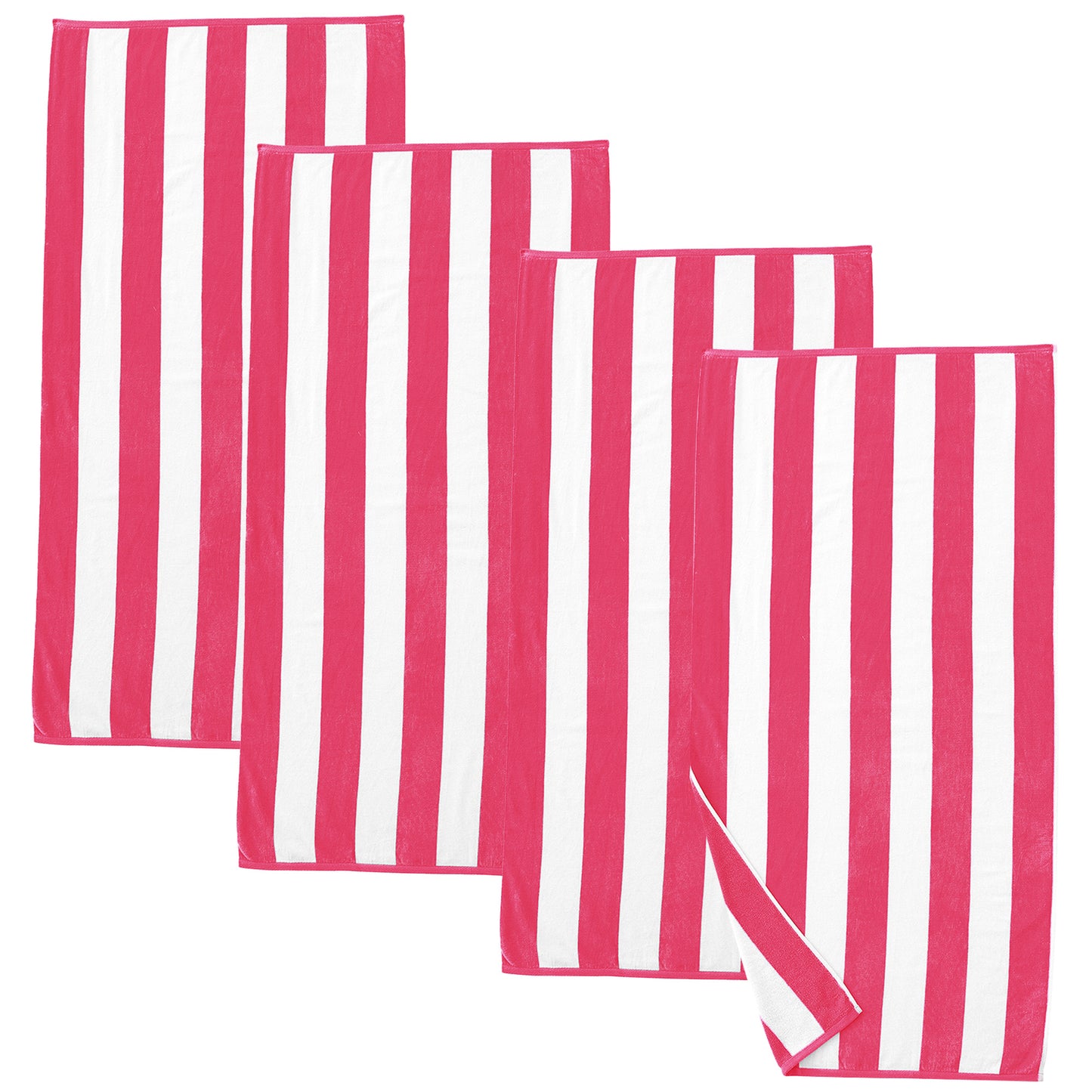 Cotton Velour Cabana Stripe Beach Towel - Novia Collection
