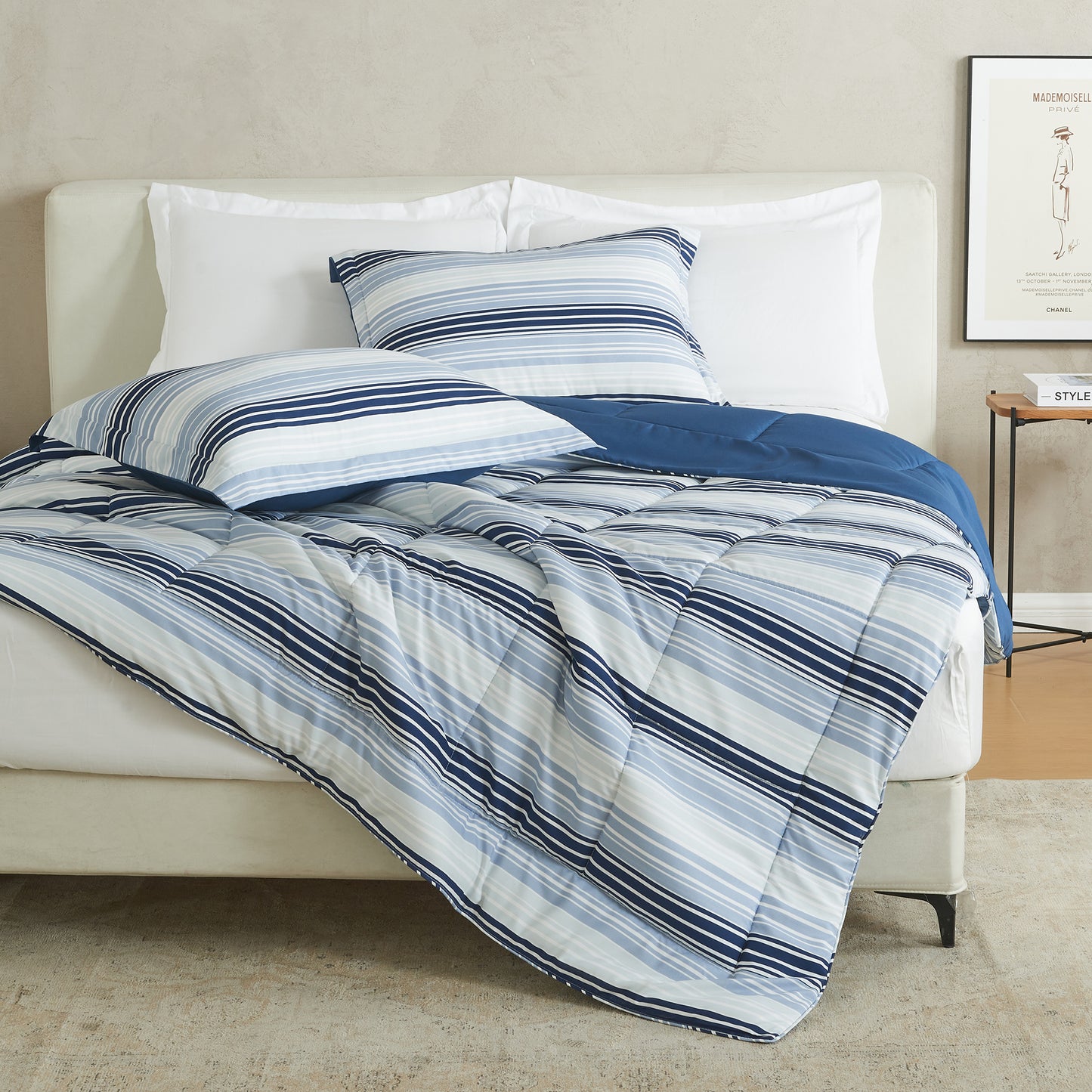 Reversible Christmas Comforter and Sham Set - Holiday / Lodge Odette Collection