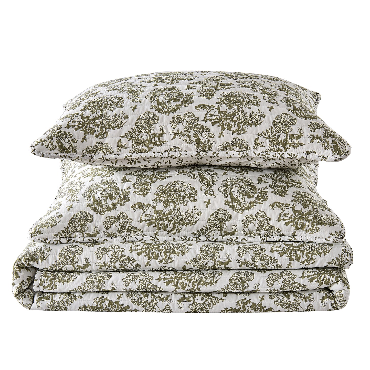 Woodland Toile Holiday Quilt Set