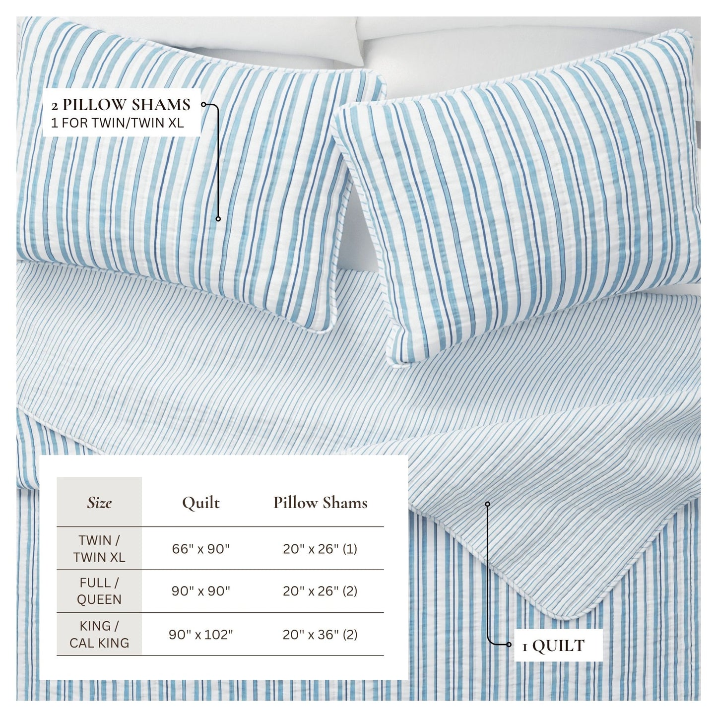 Watercolor Stripe Quilt Set