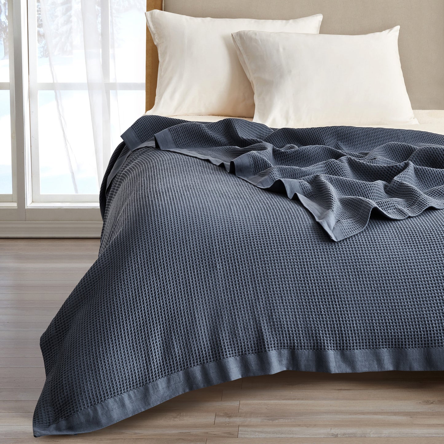 100% Cotton Lightweight Waffle Weave Blanket - Hazel Collection