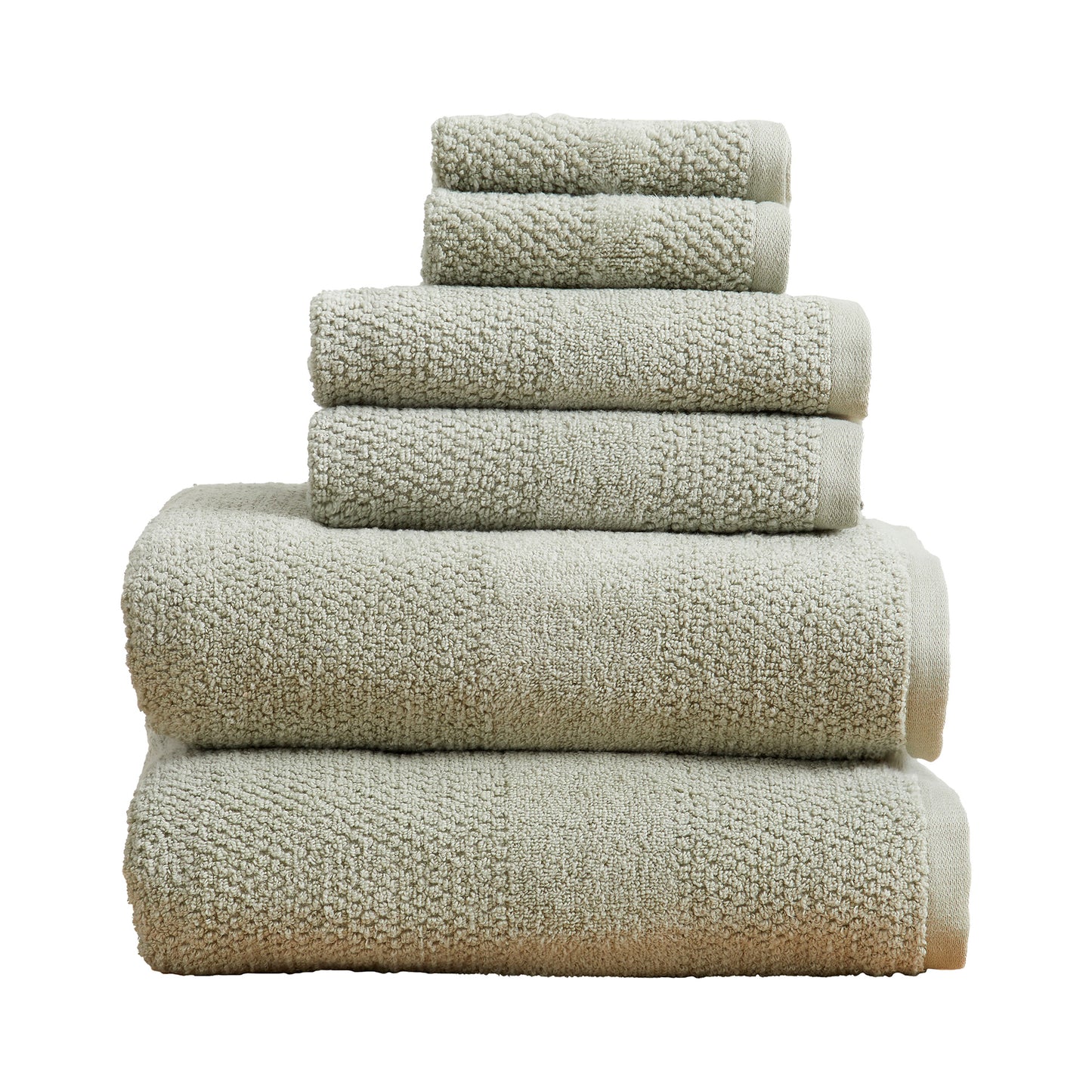 100% Cotton Woven Texture Bath Towel Set - Marbella Collection