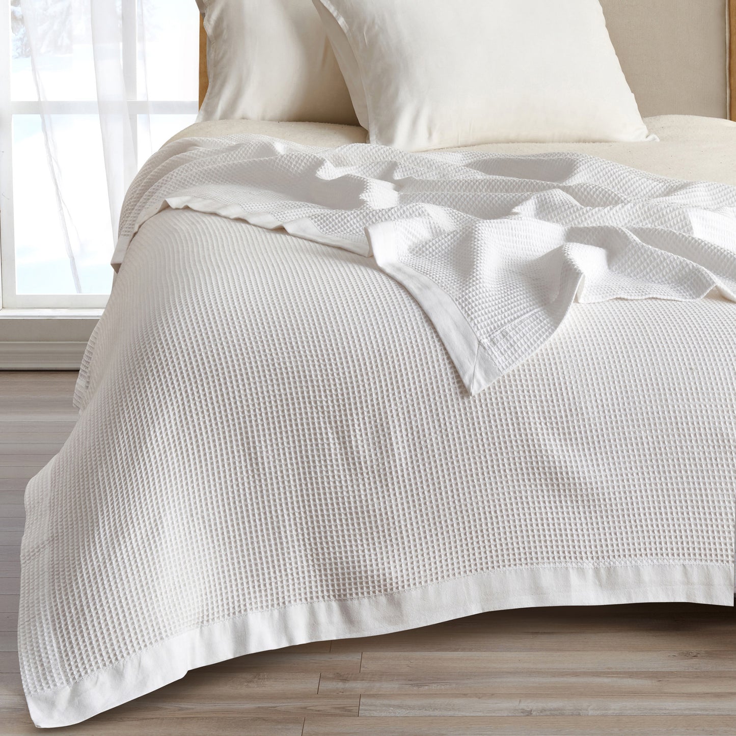 100% Cotton Lightweight Waffle Weave Blanket - Hazel Collection