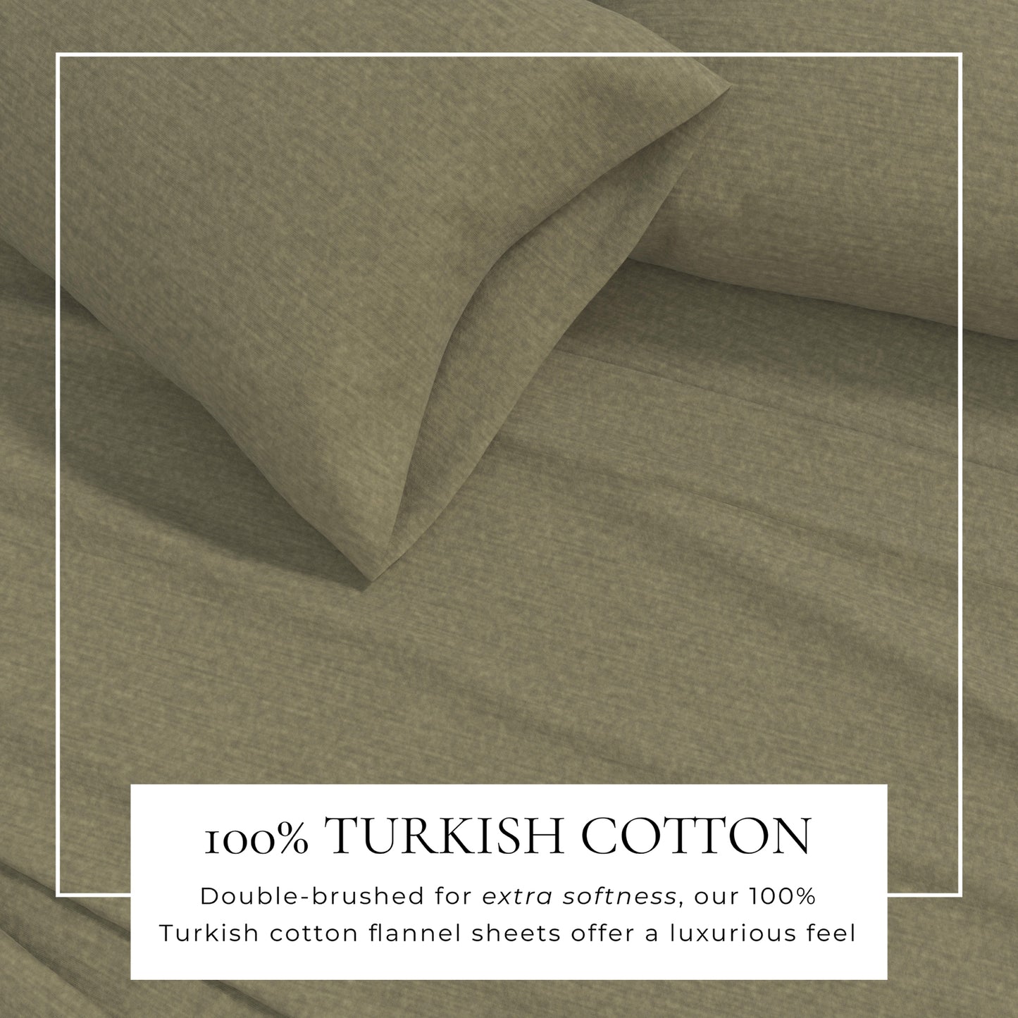 4 Piece Heathered Solid Flannel Sheet Sets - Anders Collection