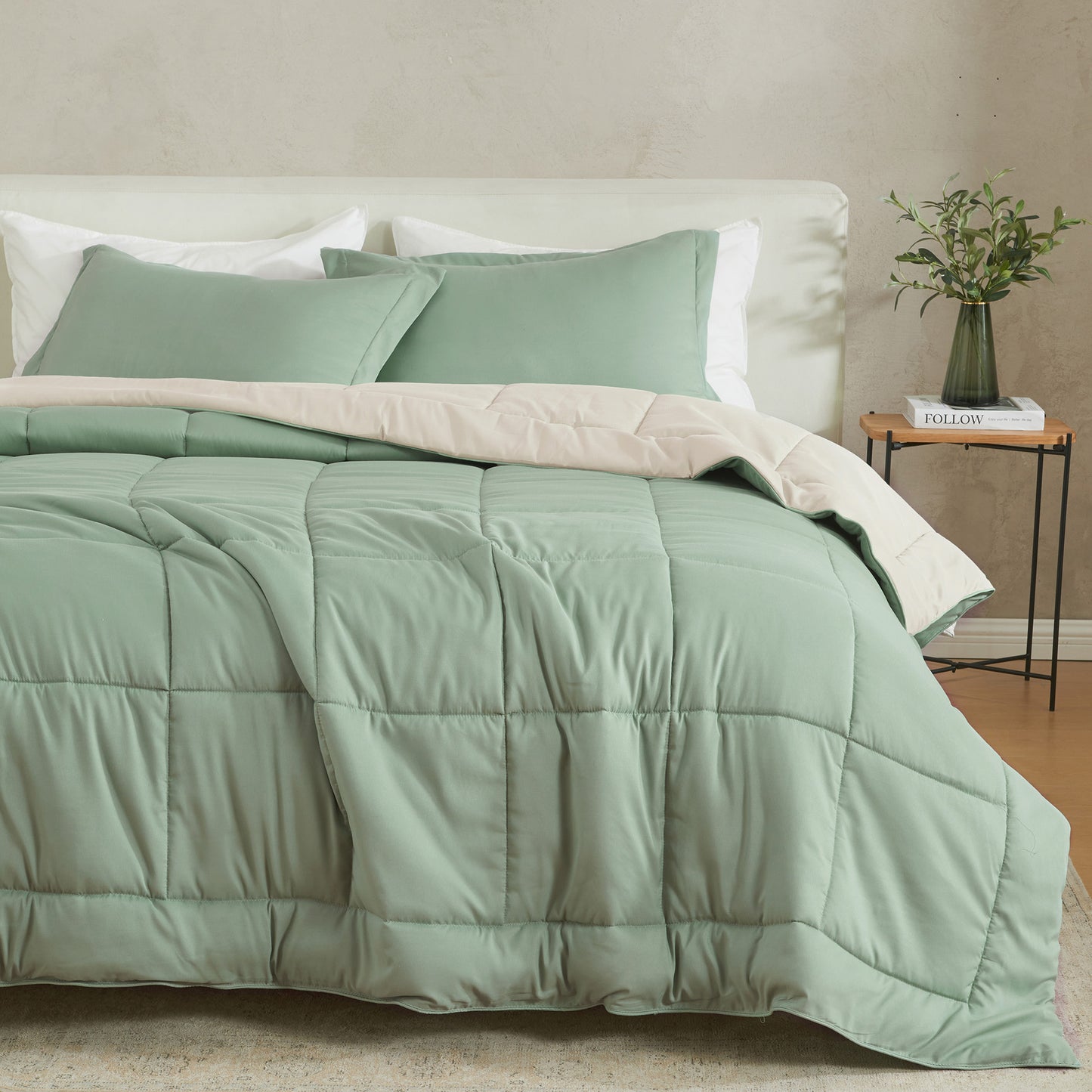 Reversible Christmas Comforter and Sham Set - Holiday / Lodge Odette Collection