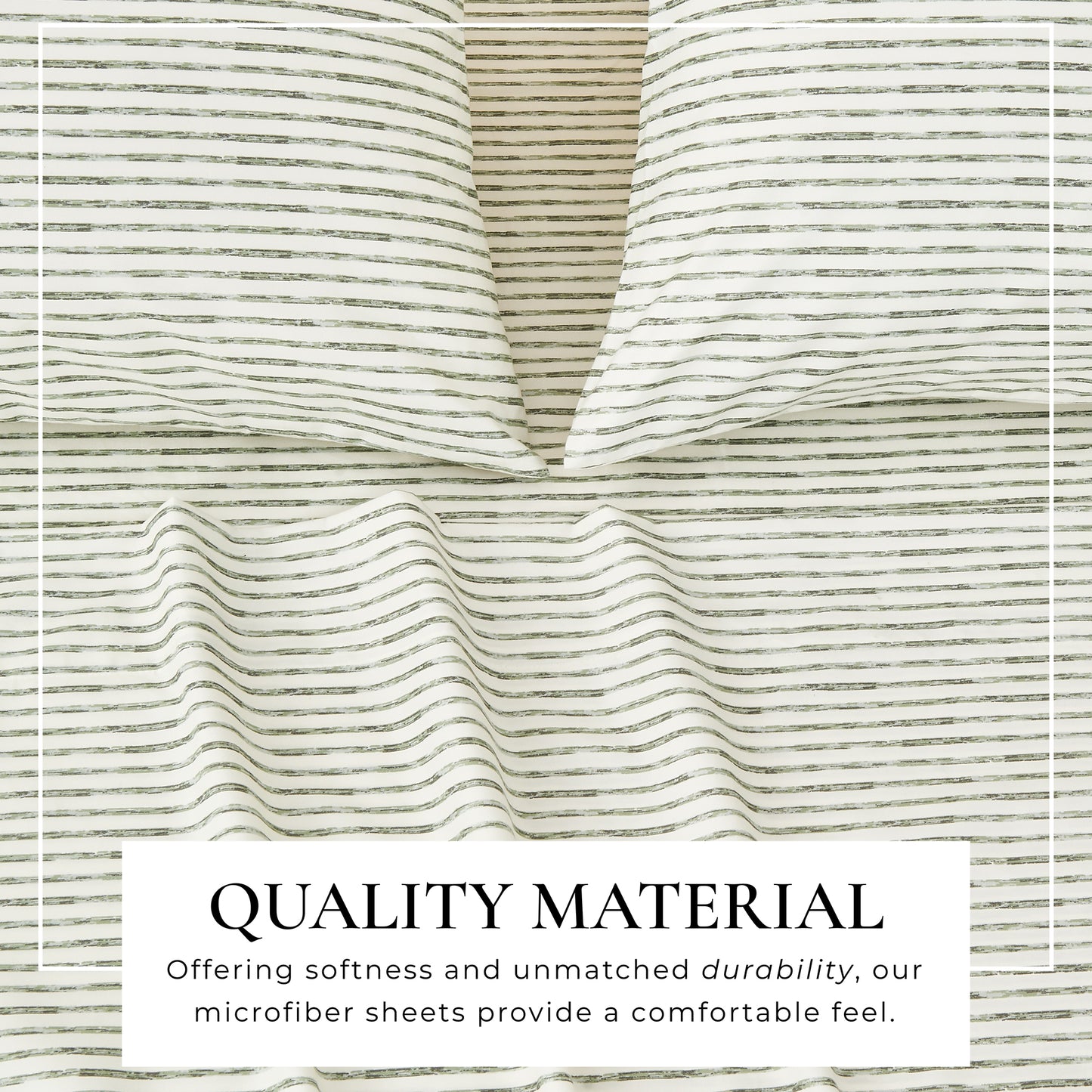 Striped Microfiber Sheet Set - Evette Collection