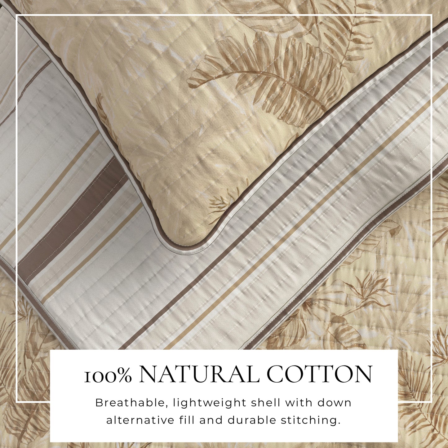 Floral Printed Cotton Quilt Set - Mendocino Collection