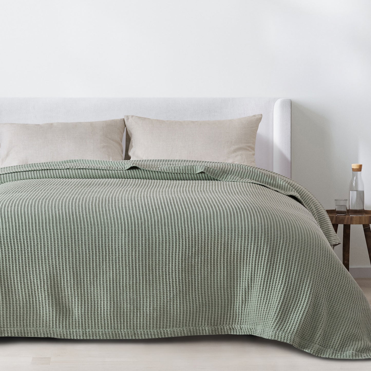 100% Cotton Waffle Weave Blanket - Mikala Collection
