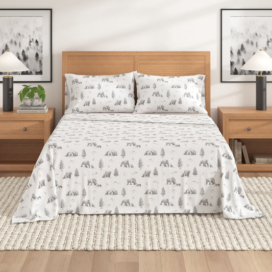 4-Piece Turkish Cotton Flannel Sheet - Lakeview Collection