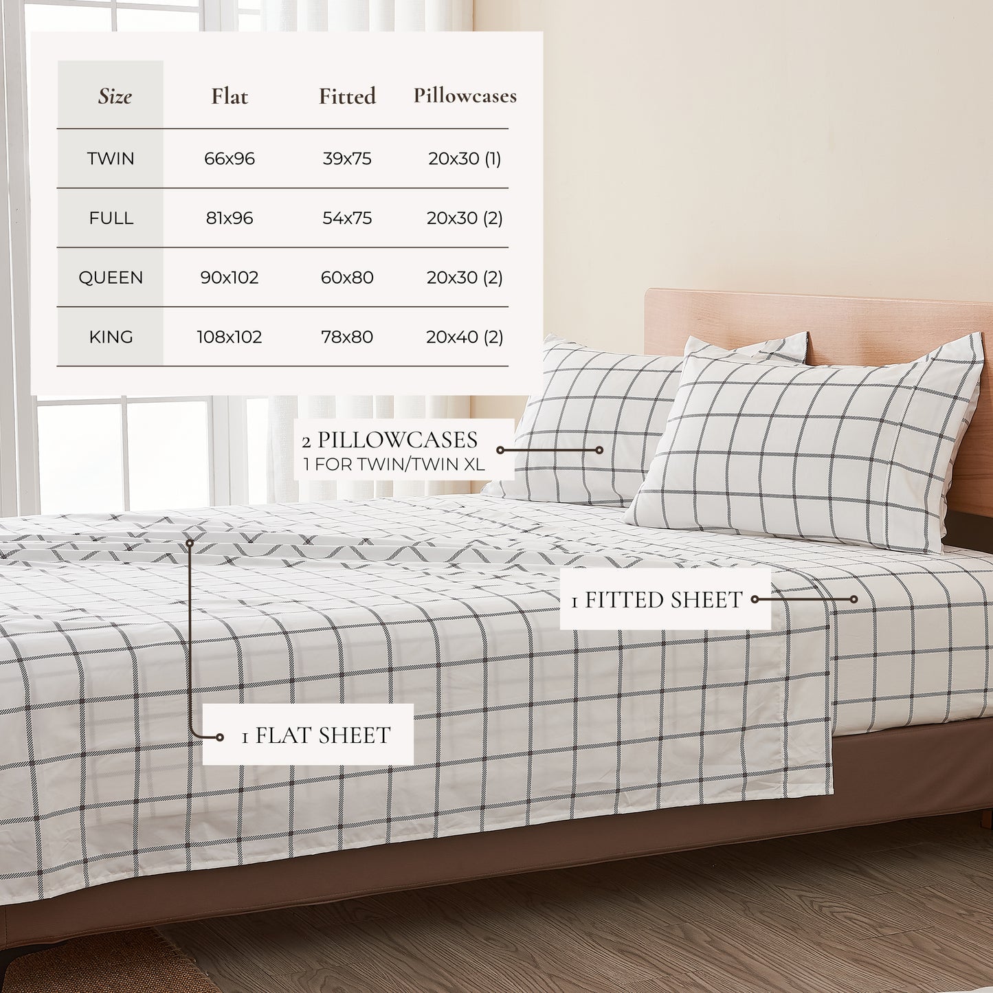 4 Piece Microfiber Sheet Set - Baylor Collection