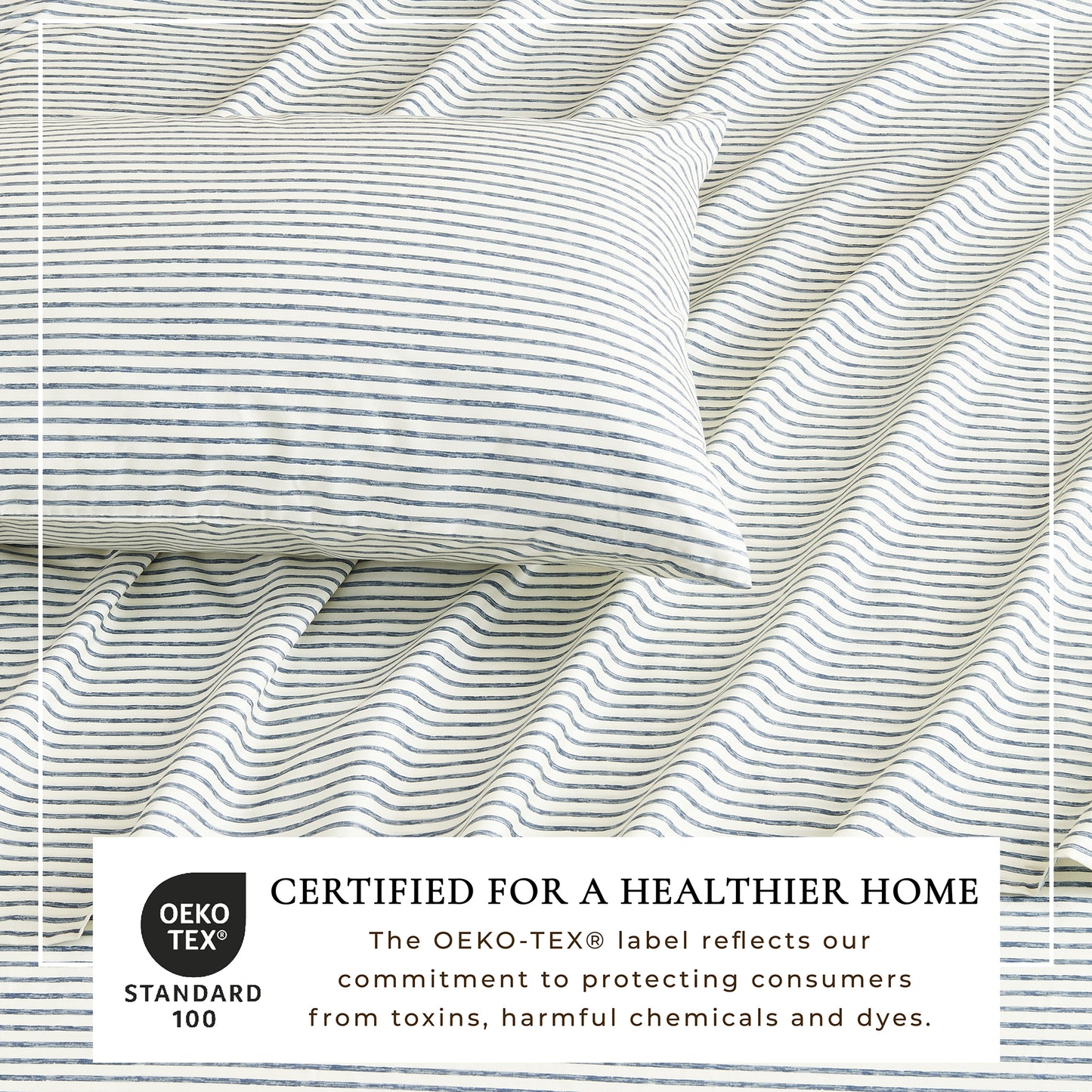 Striped Microfiber Sheet Set - Evette Collection