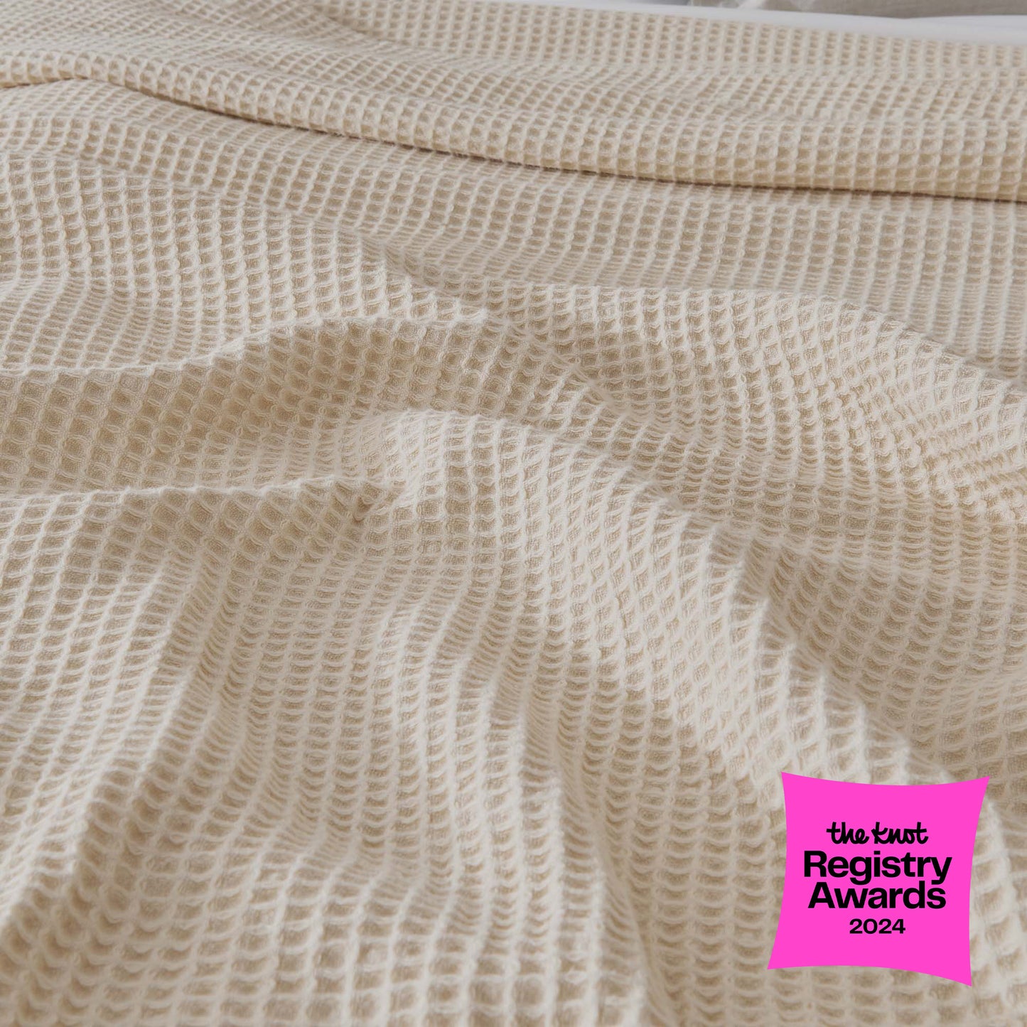 100% Cotton Waffle Weave Blanket - Mikala Collection