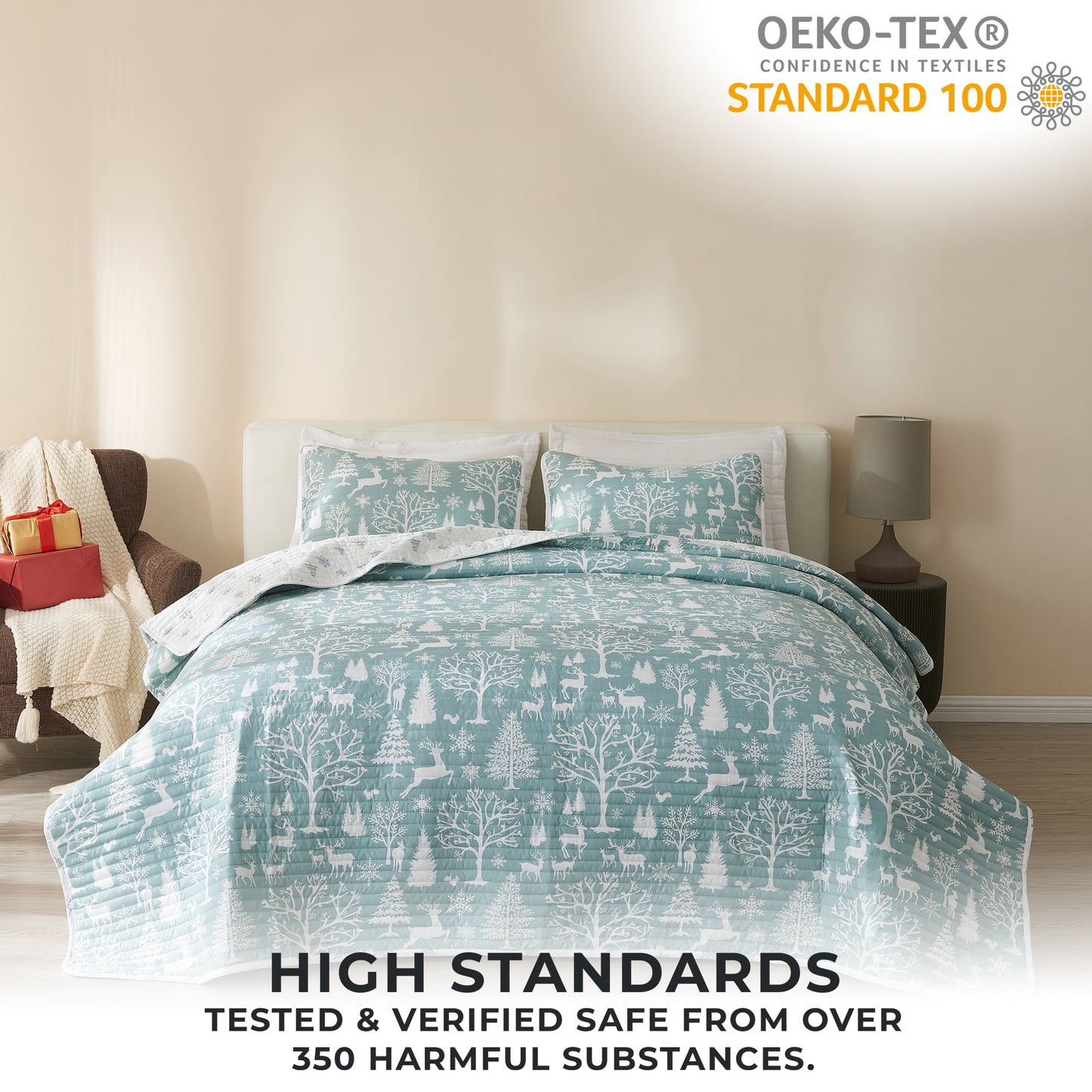 3 Piece Lodge Woods Quilt - Winter Solstice Collection