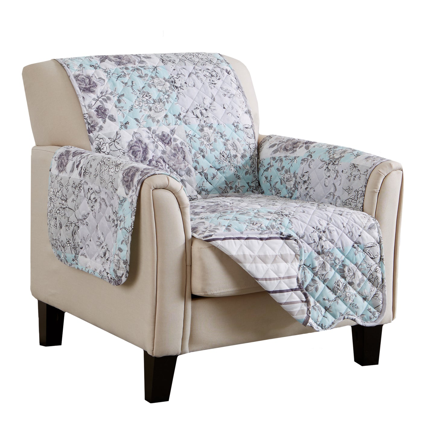 Reversible Floral Patchwork Furniture Protector - Maribel Collection