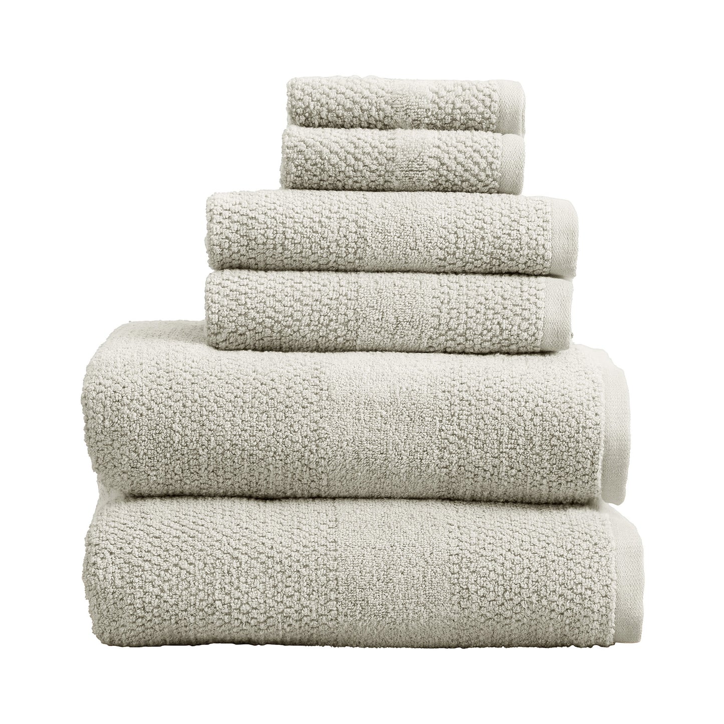 100% Cotton Woven Texture Bath Towel Set - Marbella Collection