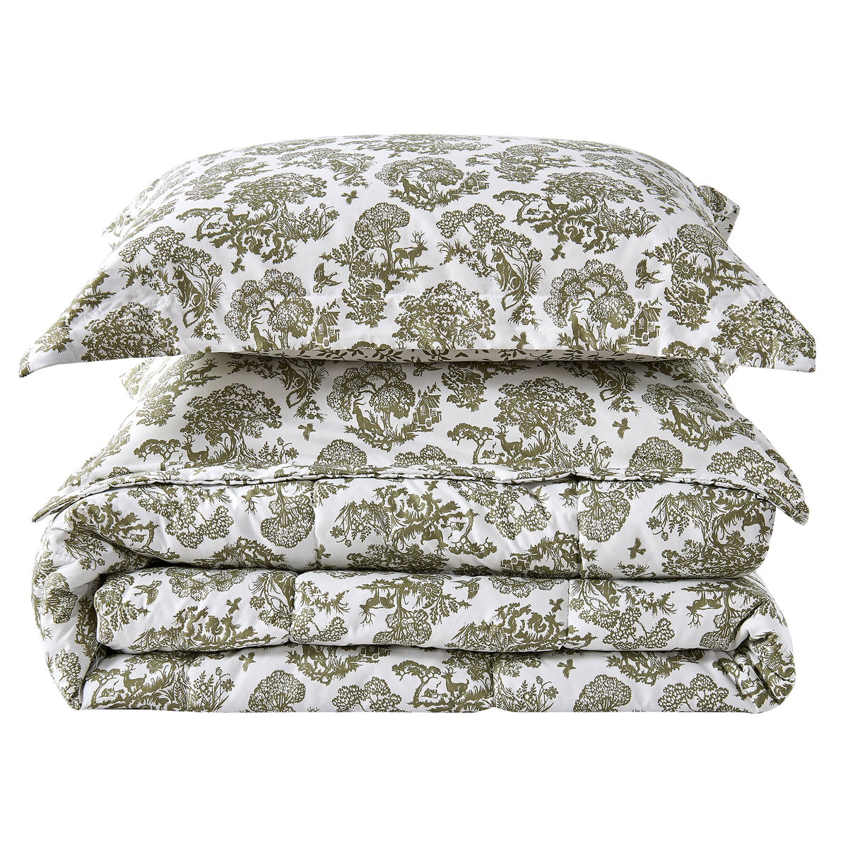 Reversible Christmas Comforter and Sham Set - Holiday / Lodge Odette Collection