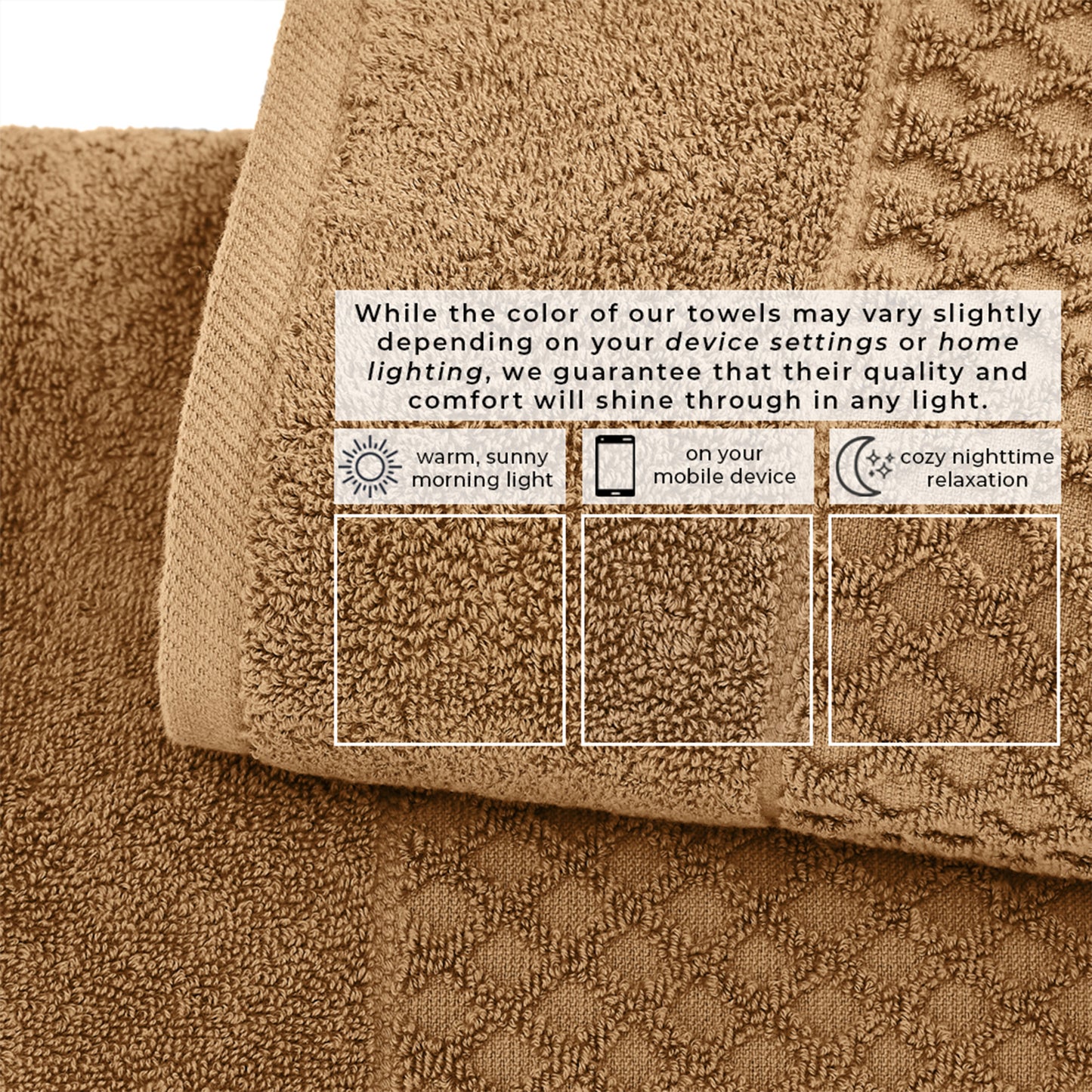 Cotton Diamond Waffle Weave Bath Towel Set - Grayson Collection