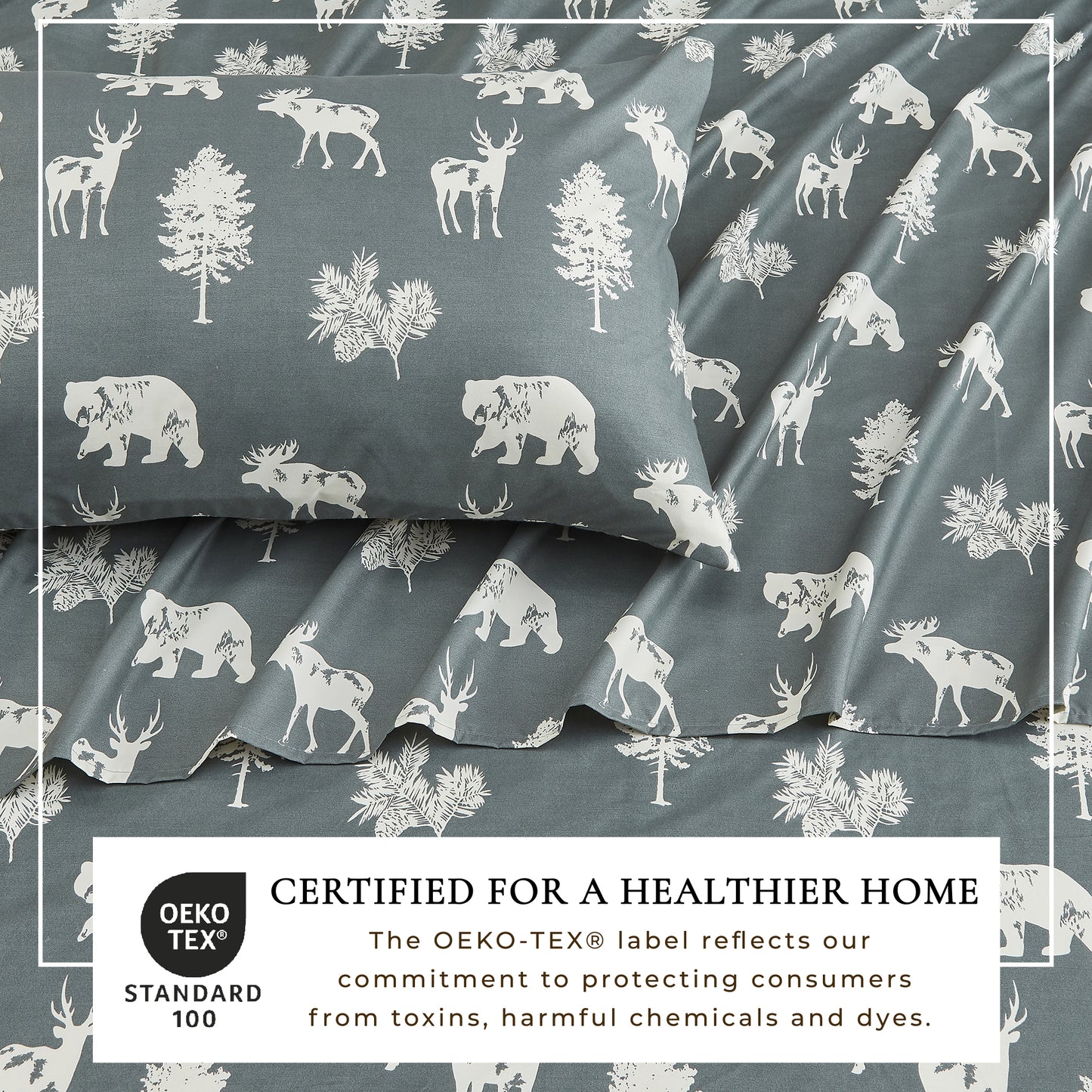 4-Piece Lodge Microfiber Sheet - Mountain Ridge Collection