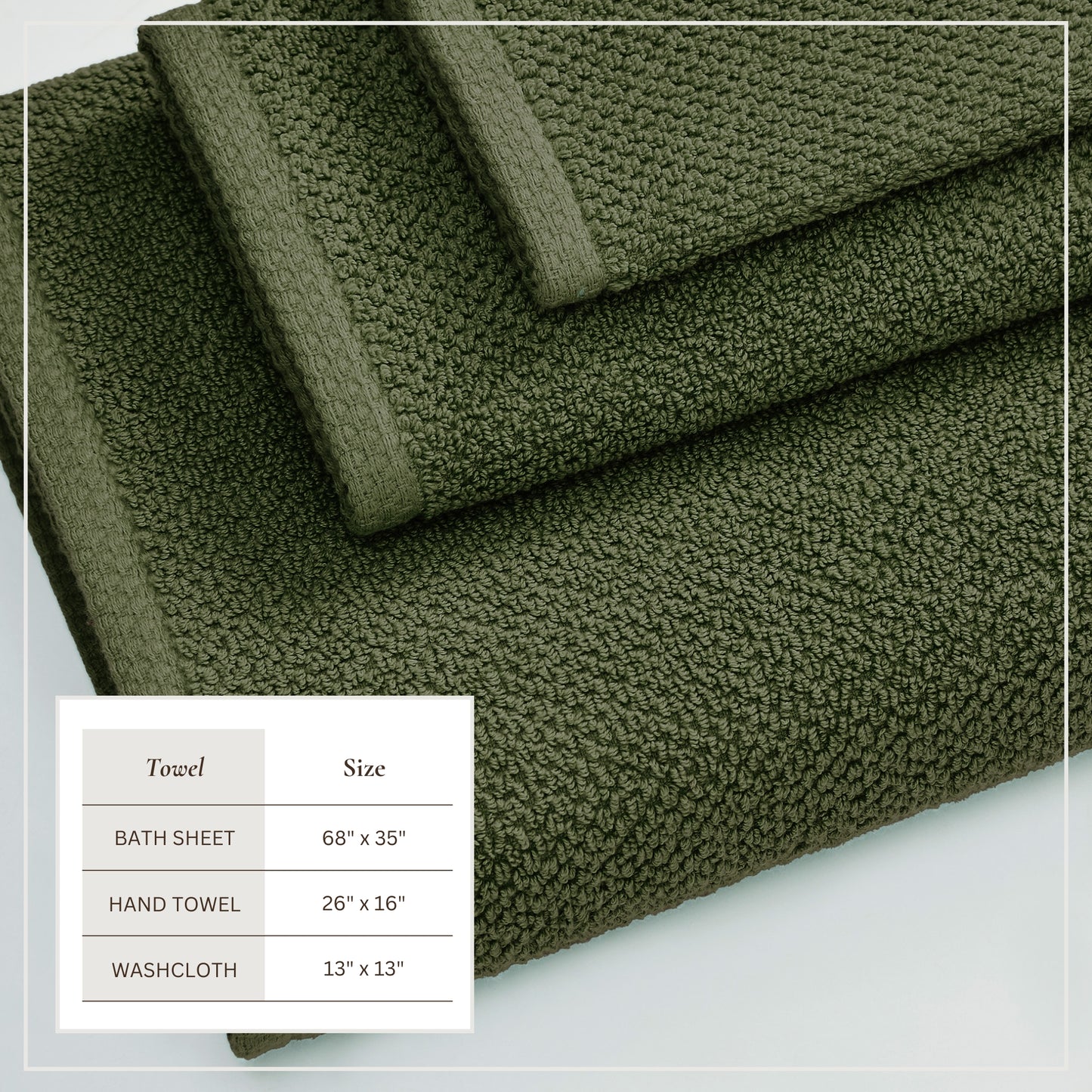 Cotton Textured Bath Towel Set - Acacia Collection