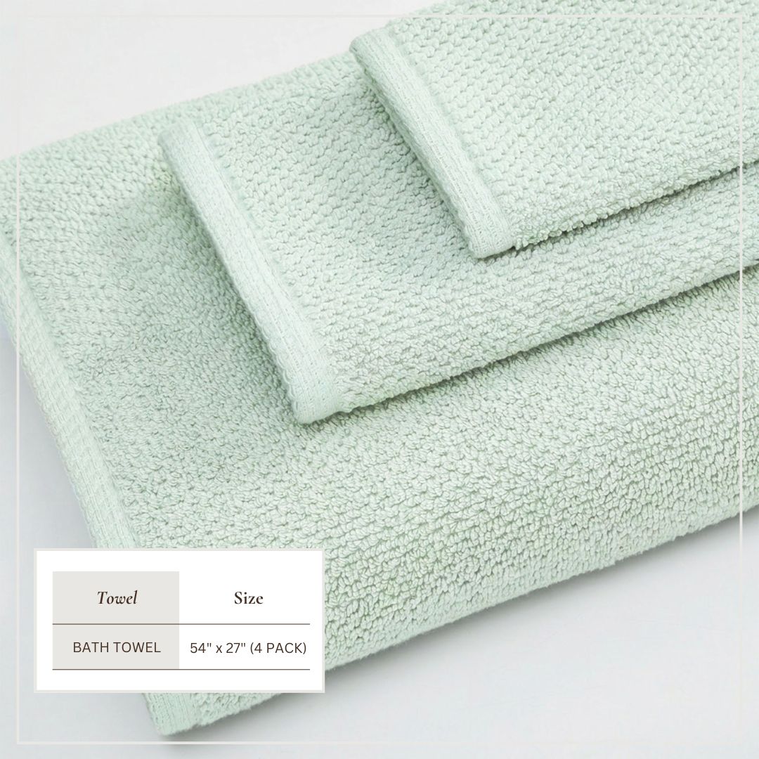 Cotton Textured Bath Towel Set - Acacia Collection