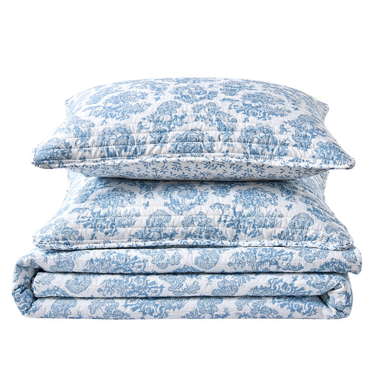 Woodland Toile Holiday Quilt Set