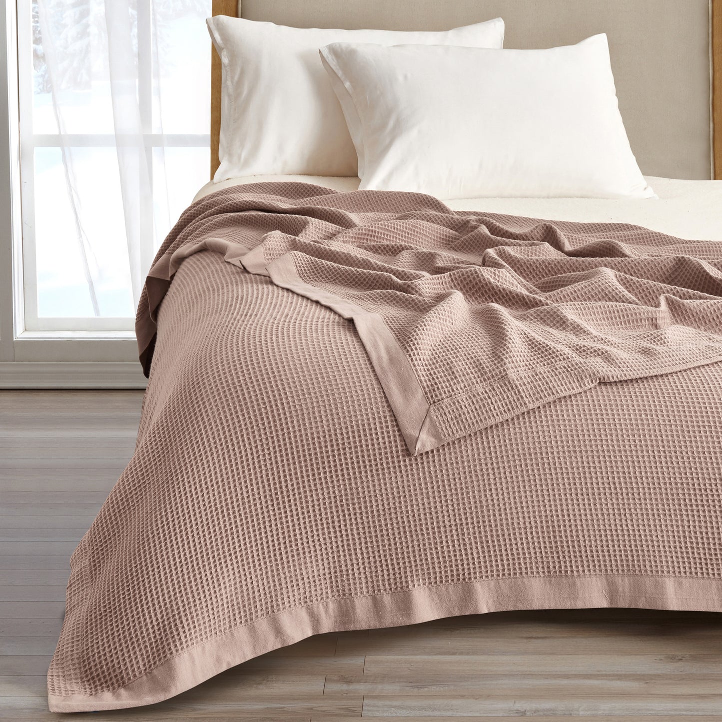 100% Cotton Lightweight Waffle Weave Blanket - Hazel Collection