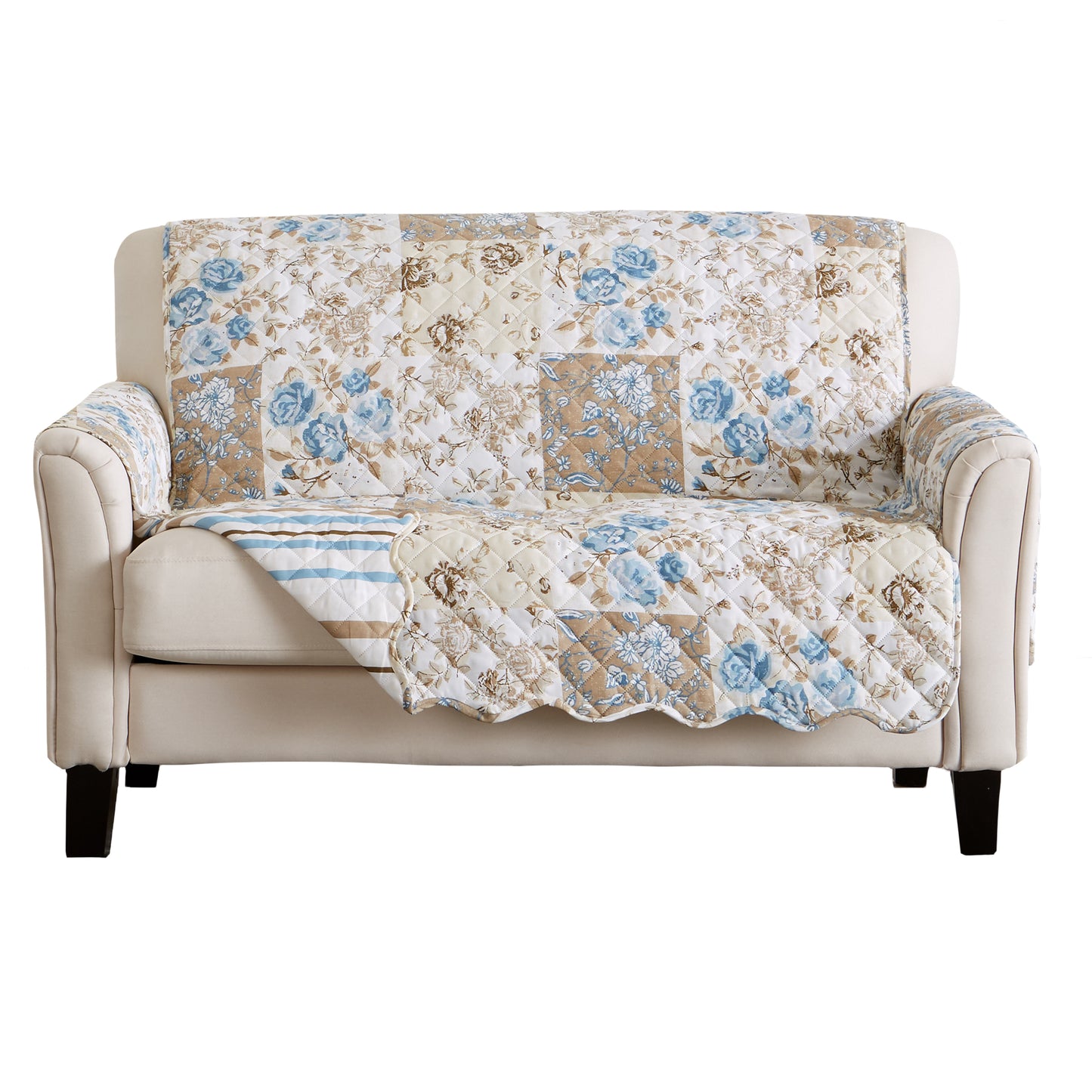 Reversible Floral Patchwork Furniture Protector - Maribel Collection