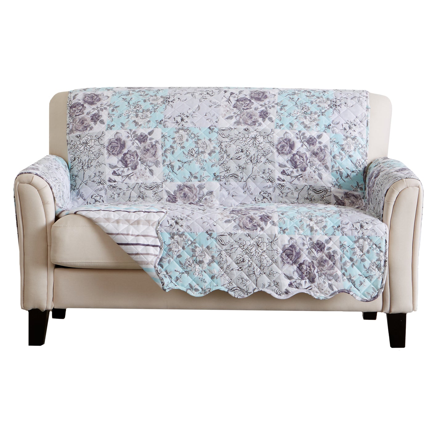 Reversible Floral Patchwork Furniture Protector - Maribel Collection