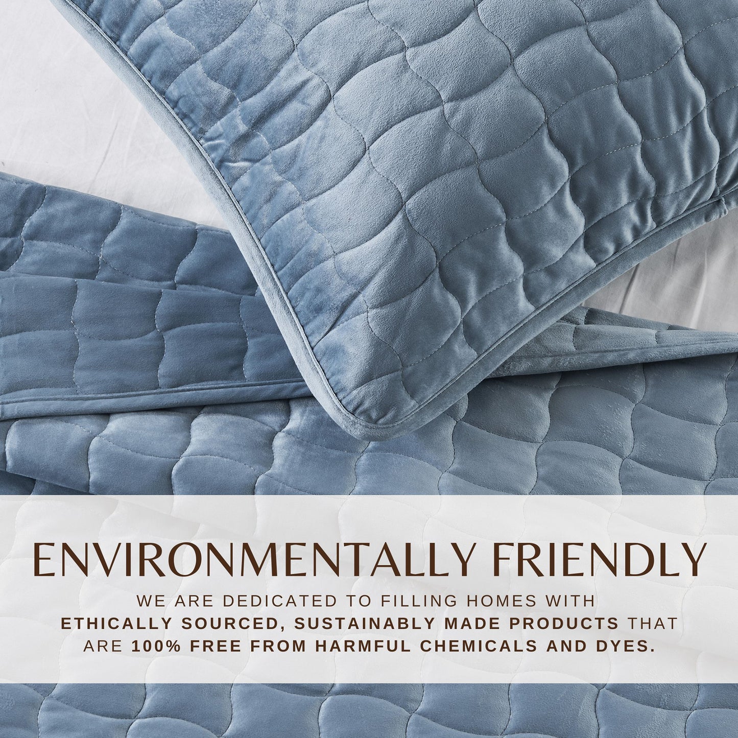 Velvet Box-Stitched Quilt Set - Vivica Collection